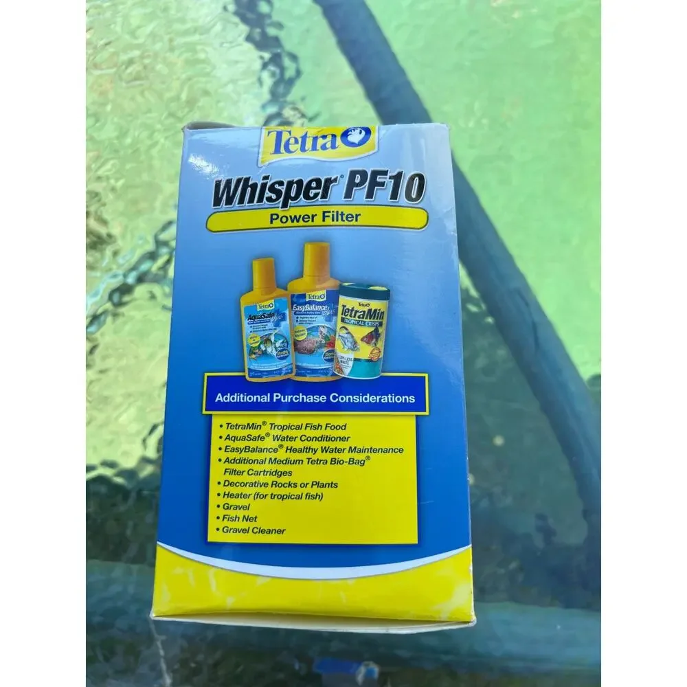 Tetra Whisper PF10 Power Filter 5-10 Gallon Aquarium Quiet 3-Stage Filtration